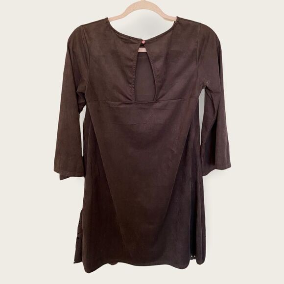 Wrangler (S) Long Sleeve Faux Suede Eyelett Dress - Picture 6 of 6